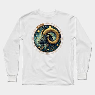 ZODIAC Capricorn - Astrological CAPRICORN - CAPRICORN - ZODIAC sign - Van Gogh style - 4 Long Sleeve T-Shirt